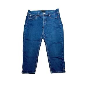 WHBM Noir Indigo Skinny Crop Jean Size Medium